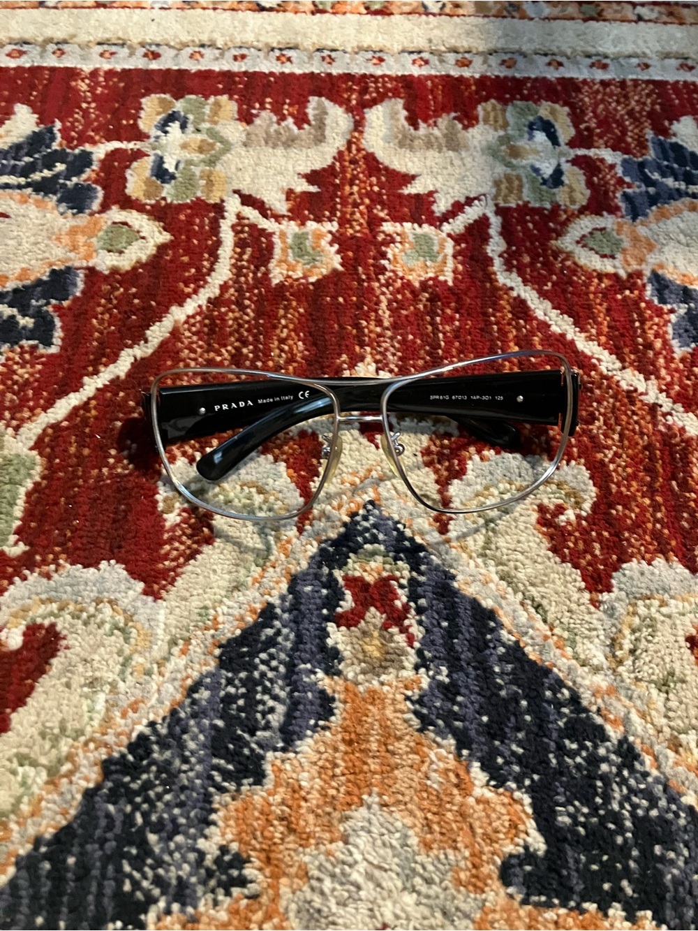 Prada Sunglasses Frames Spr61g Black Silver Unisex